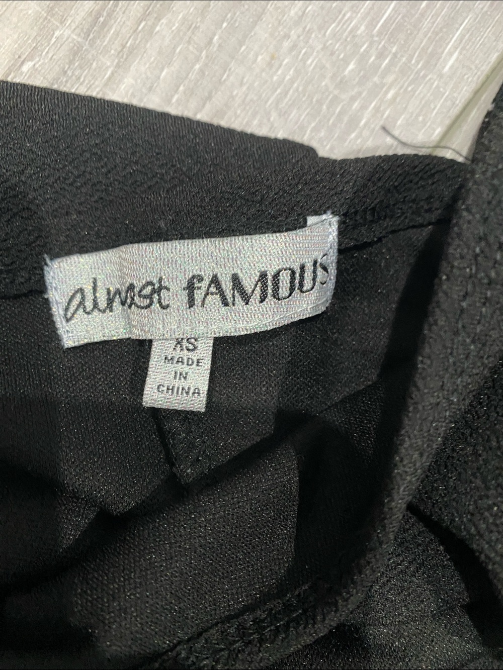 Almost Famous Black Wrap-Style Slip Mini Dress - Picture 2 of 2